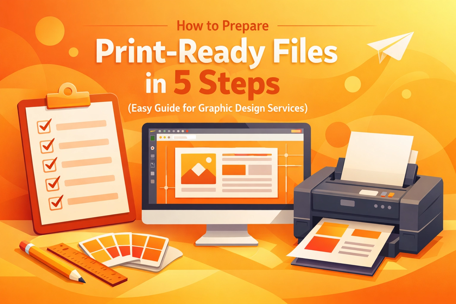 How to Prepare Print-Ready Files in 5 Steps (Easy Guide for Graphic Design Services)